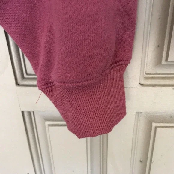 Cotton On Cropped Sweatshirt SzXL Long Sleeves Bottom & Cuffs Pink NWOT - Picture 5 of 8